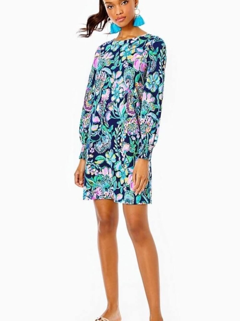 Lilly Pulitzer Diann Dress in High Tide Navy Shes Got Sol Size Small